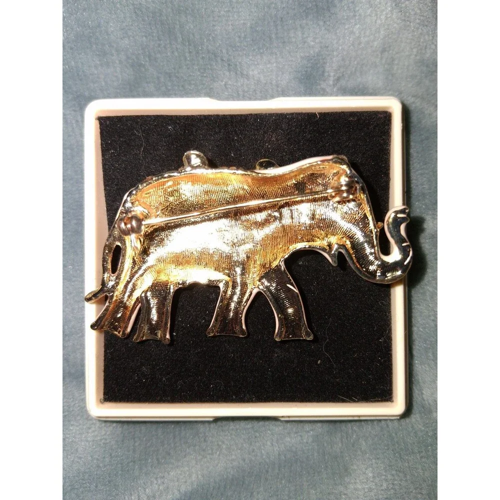 Vintage Women's Colorful‎ Rhinestone Elephant Pin Brooch Fashion Jewelry
